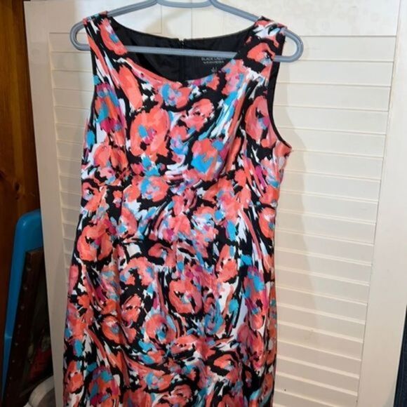 Black Label By Evan Picone Sleeveless Multi-Color Dress Size 8 - Picture 1 of 6